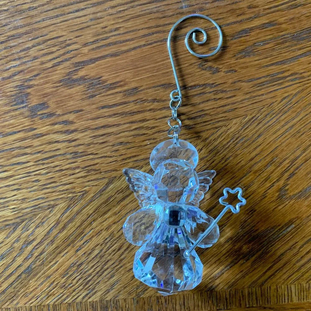Clear Christmas Angel ornament